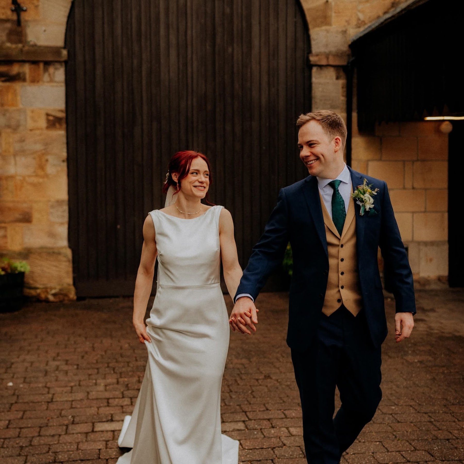 Calvin and Alex on their wedding day at The Engine Shed