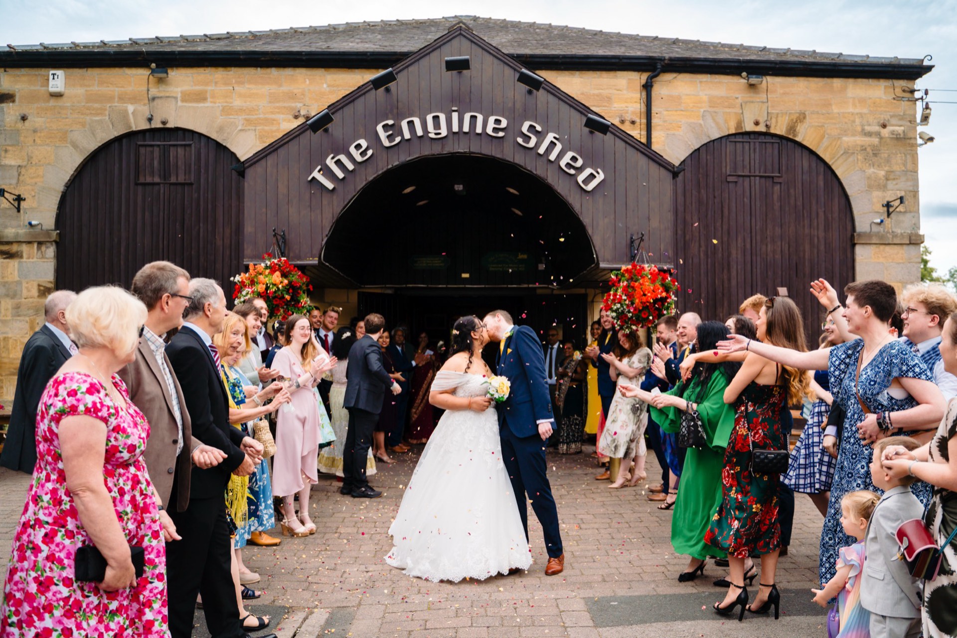 A couple celebrating at The Engine Shed