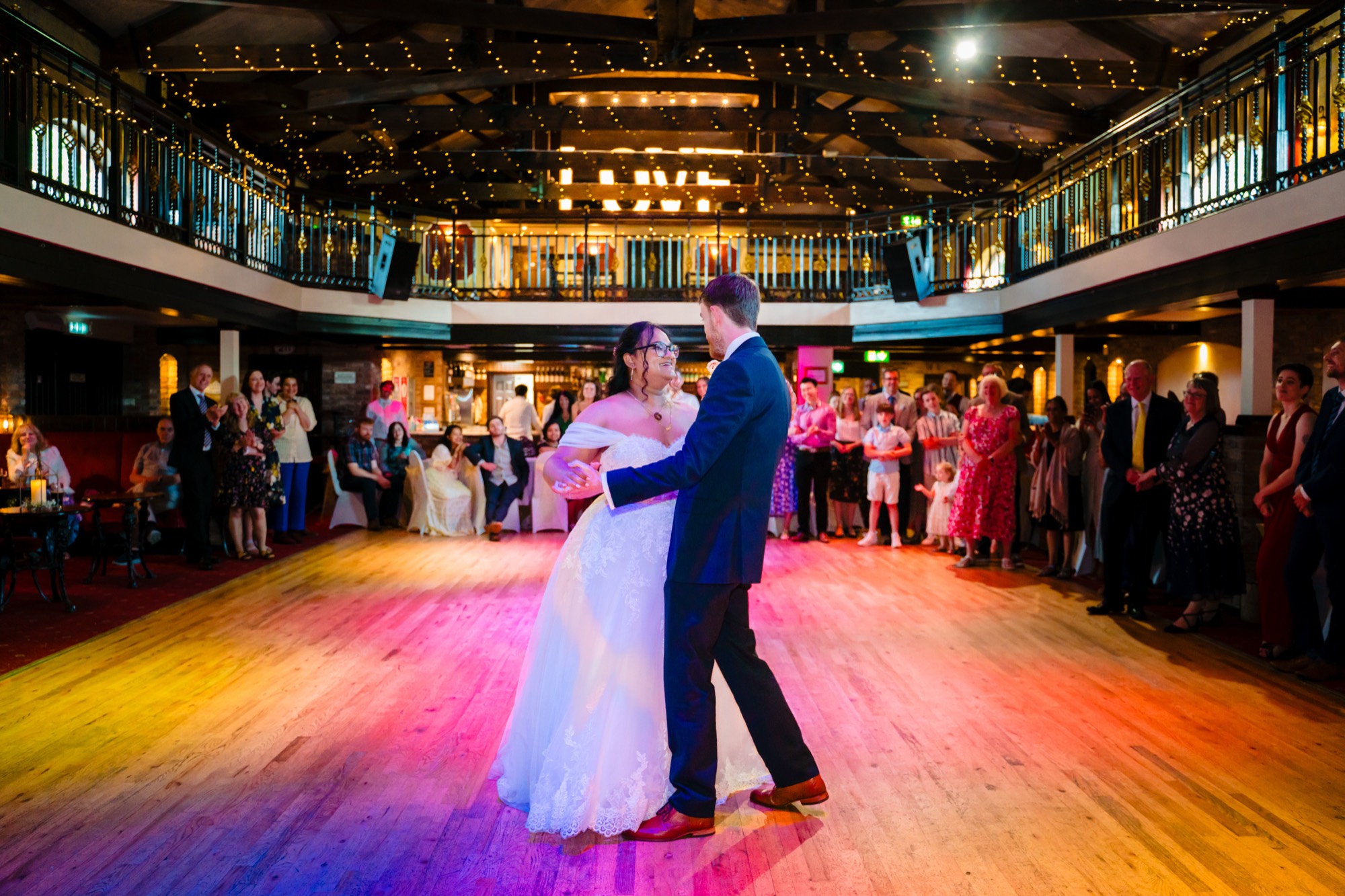 The couple during their first dance