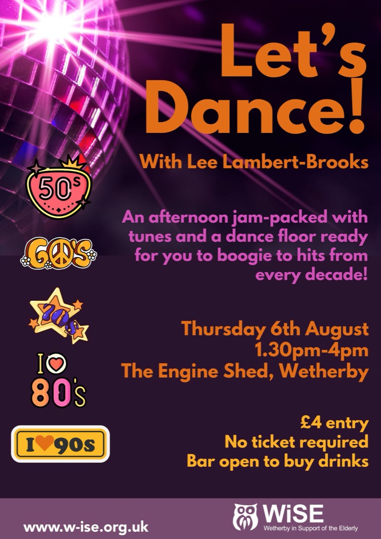 Let’s Dance afternoon poster with Lee Lambert-Brooks, Thursday 6 August